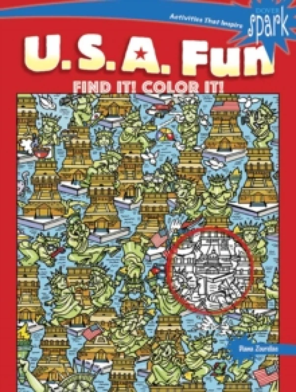 Image of Diana Zourelias Spark U.S.A. Fun Find it! Color it! Book Multi unisex