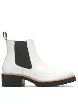 Image of Hush Puppies Amelia Leather Chelsea Boot - White, Size 6, Women