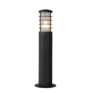 Image of Solid Modern Bollard Light Outdoor - Ø9cm - 1xE27 - IP54 - Anthracite