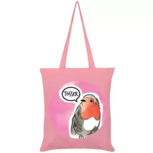 Image of Cute But Abusive - Tosser Tote Bag (One Size) (Pale Pink/White/Brown)