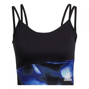 Image of adidas AEROREADY You for You Bra Top Womens - Black / Orbit Violet