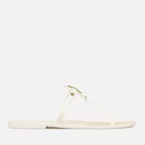 Image of Tory Burch Womens Mini Miller Jellie Toe Post Sandals - New Ivory - UK 4