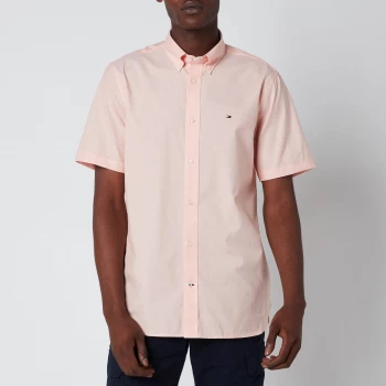 Image of Tommy Hilfiger Mens Soft Poplin Short Sleeve Shirt - Summer Sunset - S