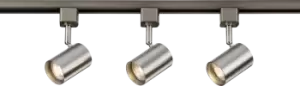 Image of TRKSP8 1 Metre Tracklight Kit - Brushed Chrome 230V IP20 3x40W