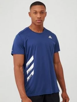Image of Adidas Run It T-Shirt - Indigo
