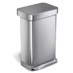 Image of Simplehuman 45 Litre Pocket Liner Hybrid Stainless Steel Bin