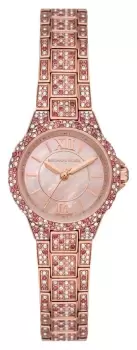 Image of Michael Kors MK7274 Camille Rose-Gold toned Crystal-Set Watch