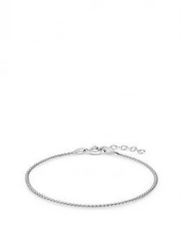 Image of Simply Silver Sterling Silver 925 Polished Mini Twist Chain Bracelet