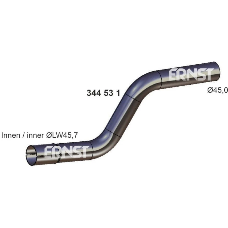 Image of ERNST 344524 Exhaust Pipe Rear, Length: 650mm Exhaust Pipe (17)