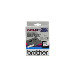 Image of Brother TX-241 P-touch Black on White Tape 18mm x 15m