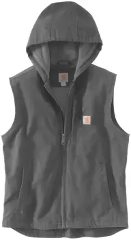 Image of Carhartt Washed Duck Knoxville Vest, grey Size M grey, Size M