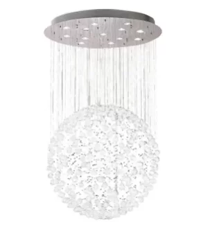 Image of Colorado Ceiling Cluster Pendant Large Sphere 13 Light Polished Chrome, Crystal