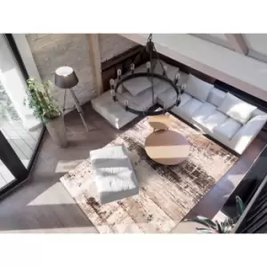 Image of Galleria 63378 6282 Beige Brown 200cm x 290cm Rectangle - Brown and Beige