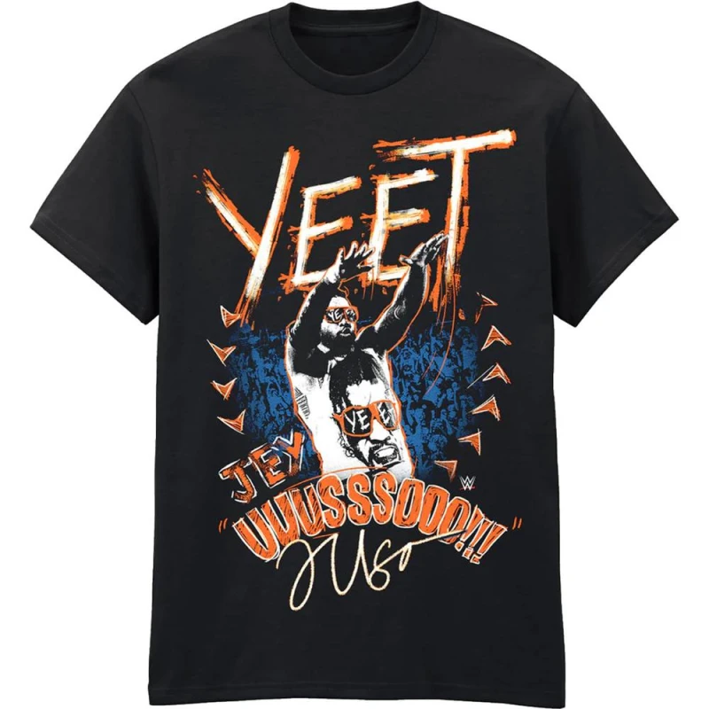 Image of WWE Mens Yeet T-Shirt in Black Size: Medium Black Male M