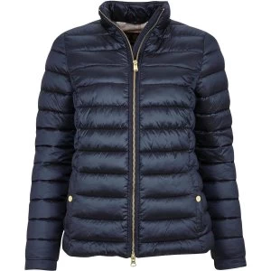 Image of Barbour Womens Grange Quilted Jacket Navy/Olive Mist Tartan 18