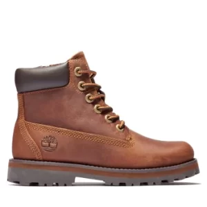 Image of Timberland Courma 6" Side-zip Boot For Youth In Brown Brown Kids, Size 13