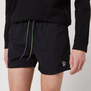 Image of Paul Smith Mens Zebra Logo Swimshorts - Black - M