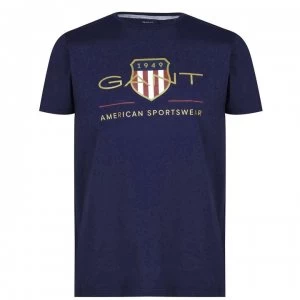 Image of Gant Archive T Shirt - Navy 433