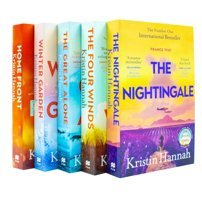 Image of Kristin Hannah 5 Book Collection The Nightingale The Four Winds The Great Alone Winter Garden Home Front Kristin Hannah Books