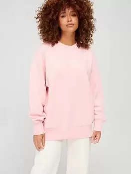 Image of Superdry Heritage Crew Sweatshirt - Pink, Size M/L, Women