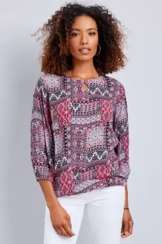 Image of Lovely Bubble Hem Crinkle Blouse