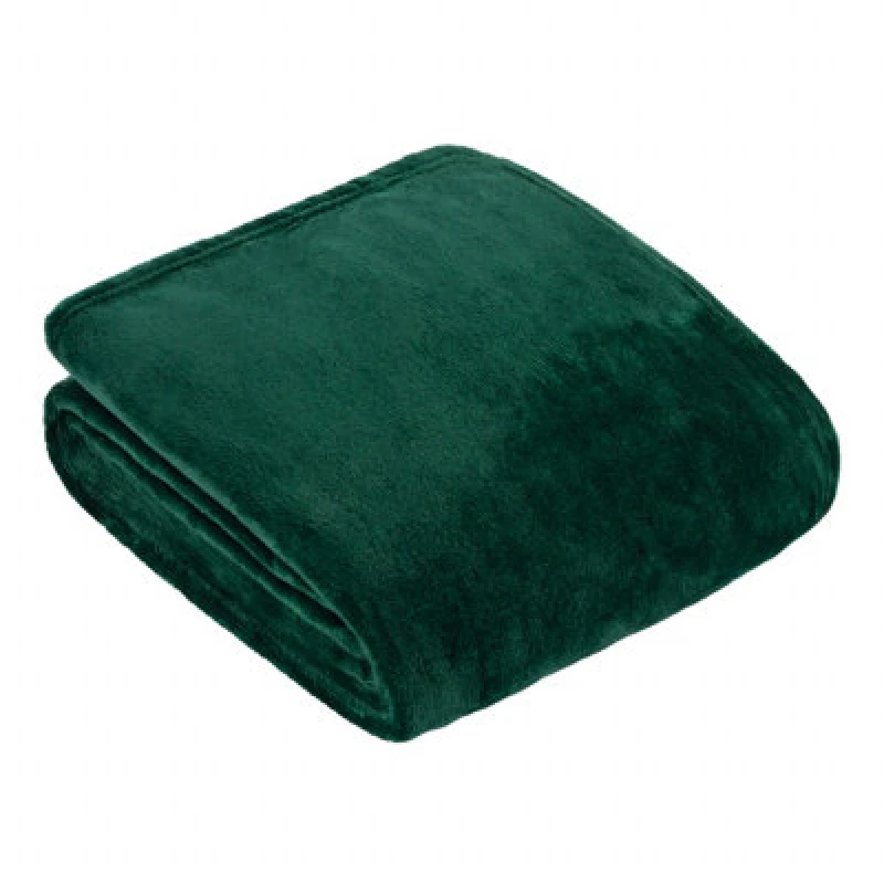 Image of Furn Furn Harrow Fleece Throw in Dark Green Size: 140cm x 180cm Dark Green 140cm x 180cm Unisex 5025532831248