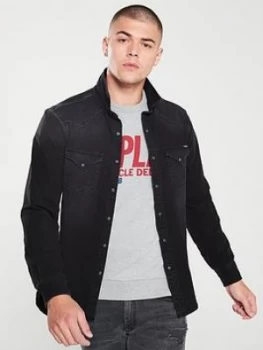 Image of Replay Replay Hyperflex Slim Stretch Denim Shirt