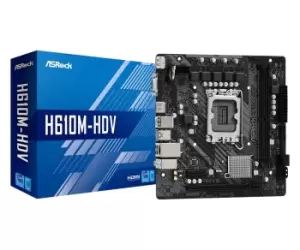 Image of ASRock H610M-HDV Intel Socket 1700 DDR4 Micro ATX Motherboard