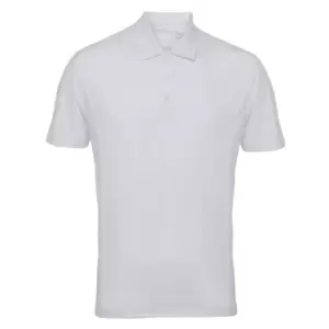 Image of Tri Dri Mens Panelled Short Sleeve Polo Shirt (M) (White)