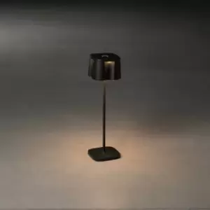 Image of Konstsmide Nice Outdoor Effect Table Lamp USB 2700K, 3000K Dimmable Square Black, IP54