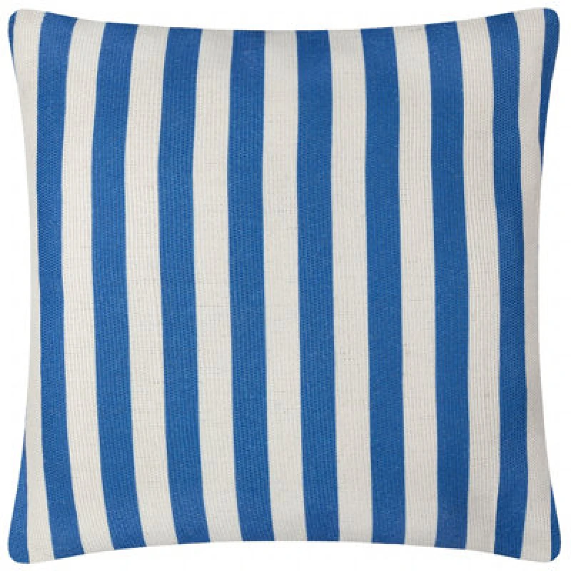 Image of Furn. Deck Stripe Woven Filled Outdoor Cushion White/Blue 59 X 59Cm, White 5.03E+12