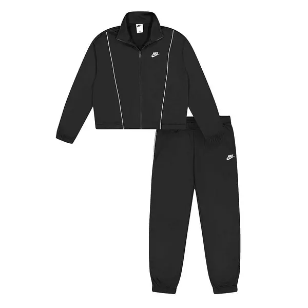 Image of Nike Nsw Essential Pique Tracksuit Womens, Black/white/white