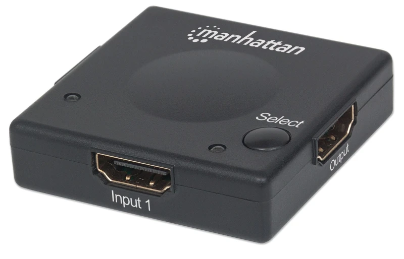 Image of Manhattan Manhattan HDMI Switch 2-Port 1080p Connects x2 HDMI sources to x1 display Automatic and Manual Switching (via button) No external power requ