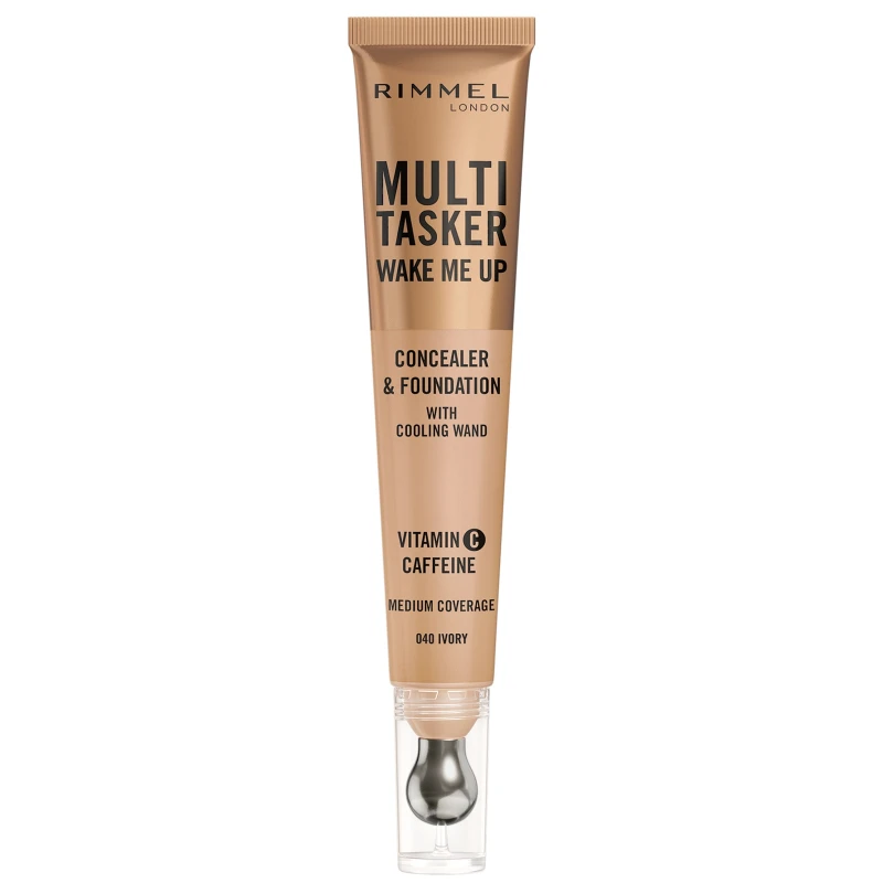 Image of Rimmel Multi-Tasker Wake Me Up Foundation and Concealer 20ml (Various Shades) - 040 Ivory
