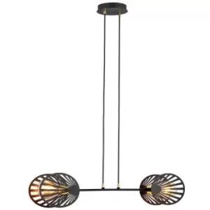 Image of Emibig Playa Black DesignerBar Pendant Ceiling Light 2x E27