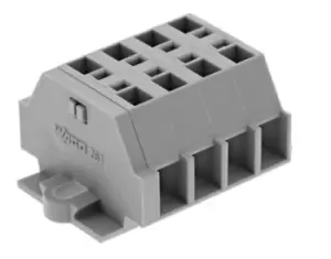 Image of Wago Grey 261 Standard Din Rail Terminal, 28 14 AWG, 0.08 2.5mm, 500 V
