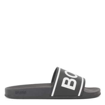 Image of Hugo Boss Bay Pool Slides Black Size 9 Men