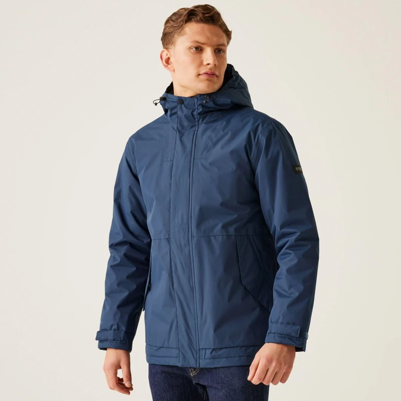 Image of Regatta Regatta Men 'Sterlings IV' Waterproof Jacket in Dark Blue Size: Small Dark Blue S Male 5063019773032