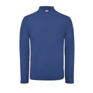 Image of B&C ID.001 Mens Long Sleeve Polo (S) (Regal Blue)