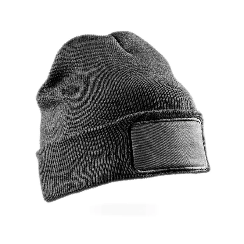 Image of Result Men Result Double Knit Thinsulate Printers Beanie in Grey Grey One Size Male 5059444788932