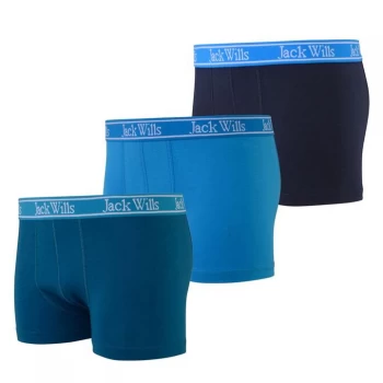 Image of Jack Wills Kids Boys Multipack Boxers Three Pack - Malibu Blue