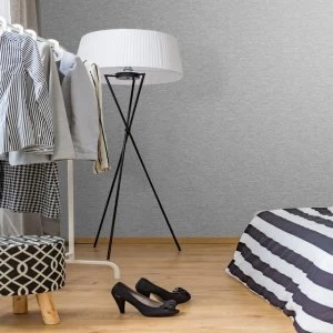 Image of Boutique Charcoal Horizon Textured Plain Wallpaper - One size - grey