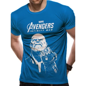Image of The Avengers Infinity War - Blue Thanos Mens Small T-Shirt - Blue