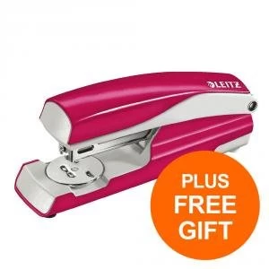 Image of Leitz NeXXt WOW Stapler 3mm 30 Sht Pnk Ref 55021023L FREE LEITZ NeXXt