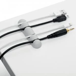 Image of Durable CAVOLINE CLIP4 Self Adhesive Cable Clips Grey Ref 504010 Pack