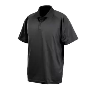 Image of Spiro Impact Mens Performance Aircool Polo T-Shirt (XS) (Black)