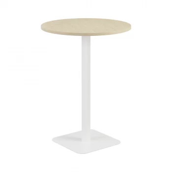 Image of Contract 800MM High Table - Maple Top and White Base