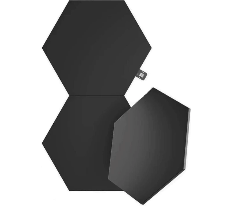 Image of NANOLEAF Shapes Hexagon Smart Lights Expansion Pack - Ultra Black, Pack of 3 4897105335948