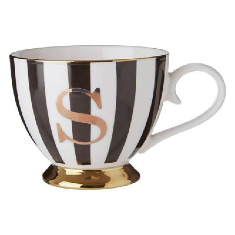 Image of Premier Housewares Mimo Duchess S Letter Monogram Mug Black unisex