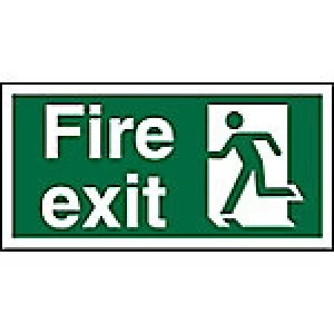 Image of Fire Exit Sign Left Arrow Aluminium 15 x 30 cm